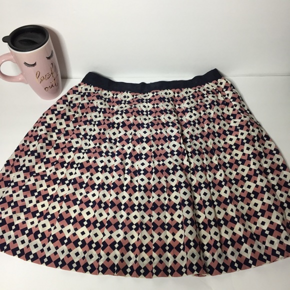 J. Crew Diamond Tile Pleated Mini Skirt - Picture 7 of 7